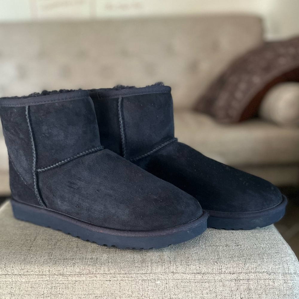 Womens classic mini ugh short boots - navy